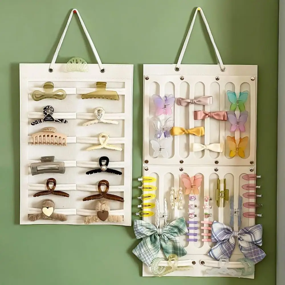 Hair Accessory Organizer Wall Hanging Large Capacity Headband Holder Hair Clip Storage Hanger Space Saving Headdress Hanging Bag