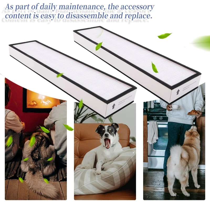 JDZD لـ Germguardian FLT5000، FLT5111، AC5000E، AC5250PT، AC5350B، CDAP5500، أسود + ديكر BXAP250 جزء مرشح مكانس الروبوت