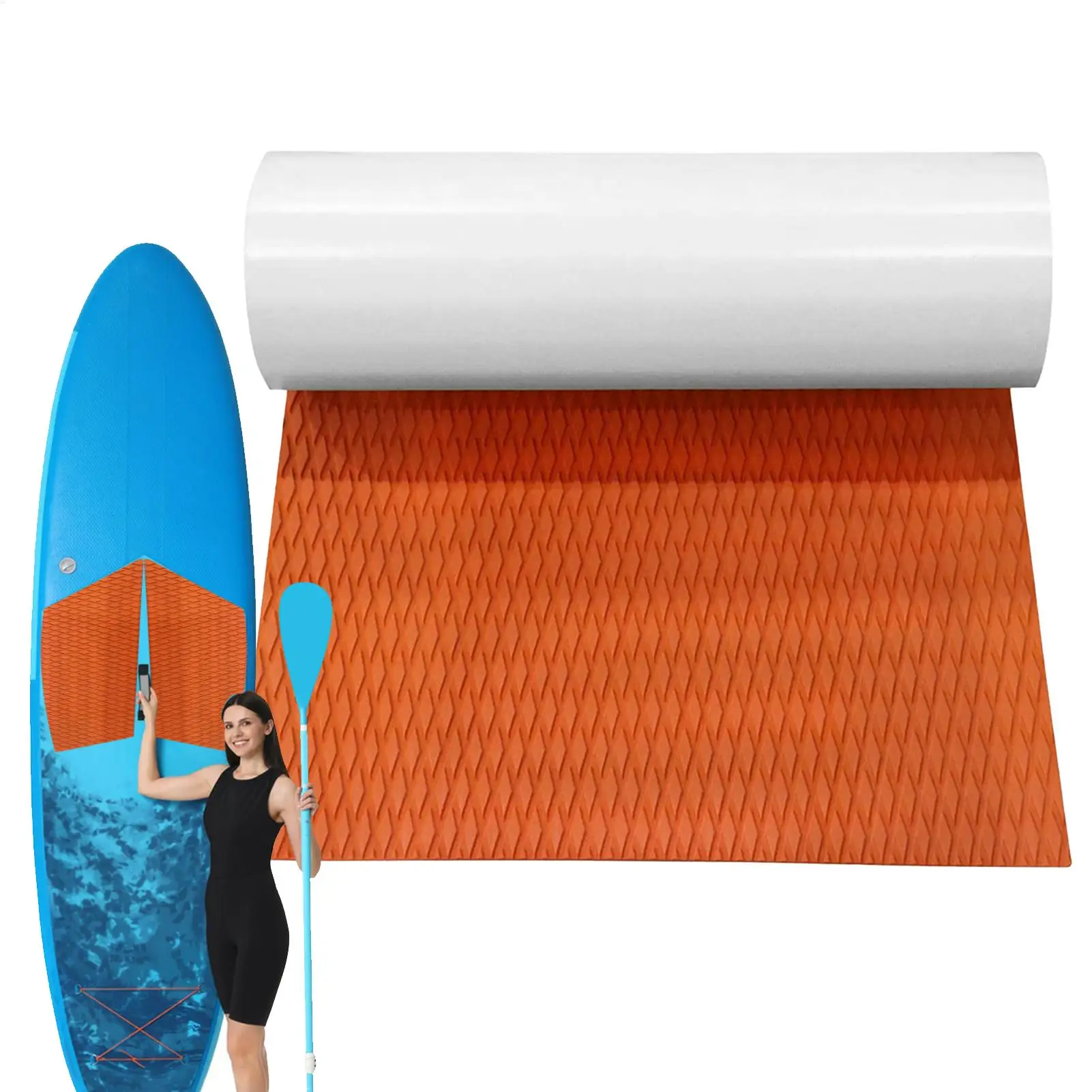 120*30cm EVA Foam Sheet for Surfboard Flooring Mat Traction Pad EVA Foam Boat Deck Mat Self-Adhesive Non-Slip Trimmable Sheet