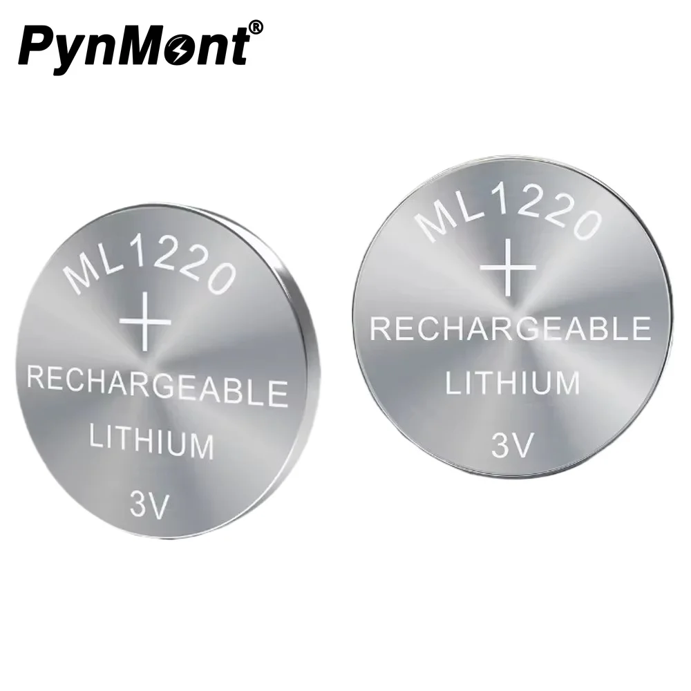 5PCS ML1220 Lithium Rechargeable Battery ML 1220 3V  1220 CMOS RTC Coin Cells for Motherboard Alarm Calculator Watch Flashlight