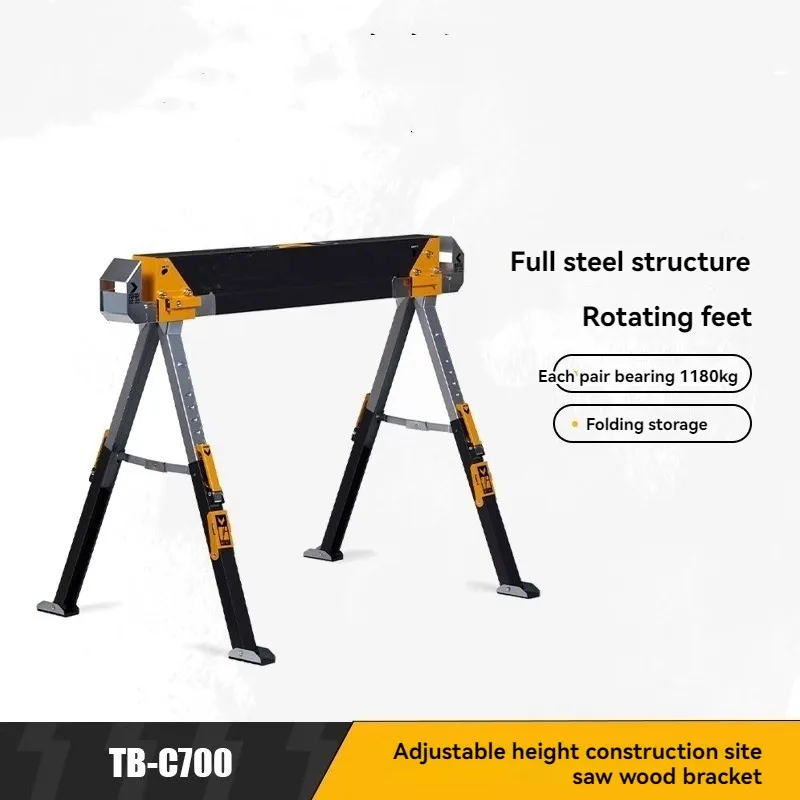 Woodworking Workbench Foldable Bench Height Adjustable Steel Structure Bracket Placement Board Work Support Board Steel