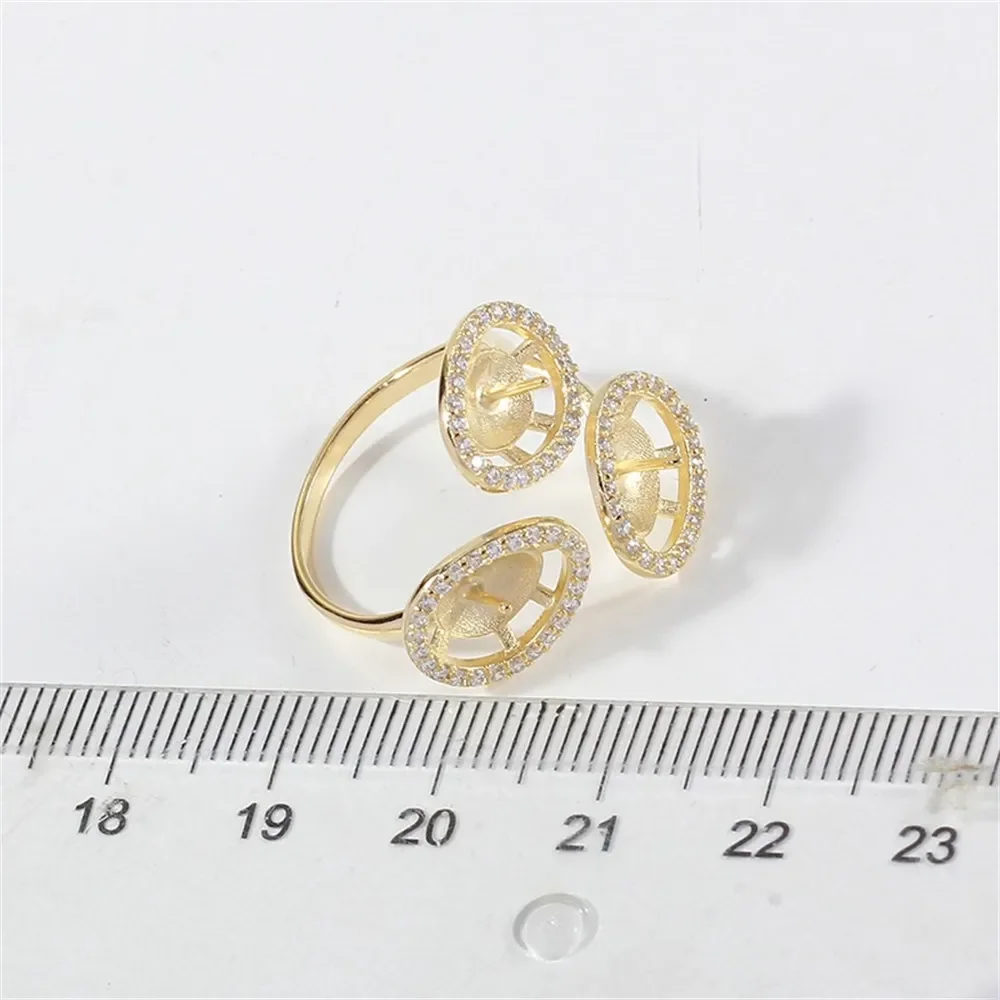 Solid S925 Sterling Silver Pearl Ring Settings Findings & Accessories  for Jewelry Making Bulk Wholesale Craft Supplies No Pearl