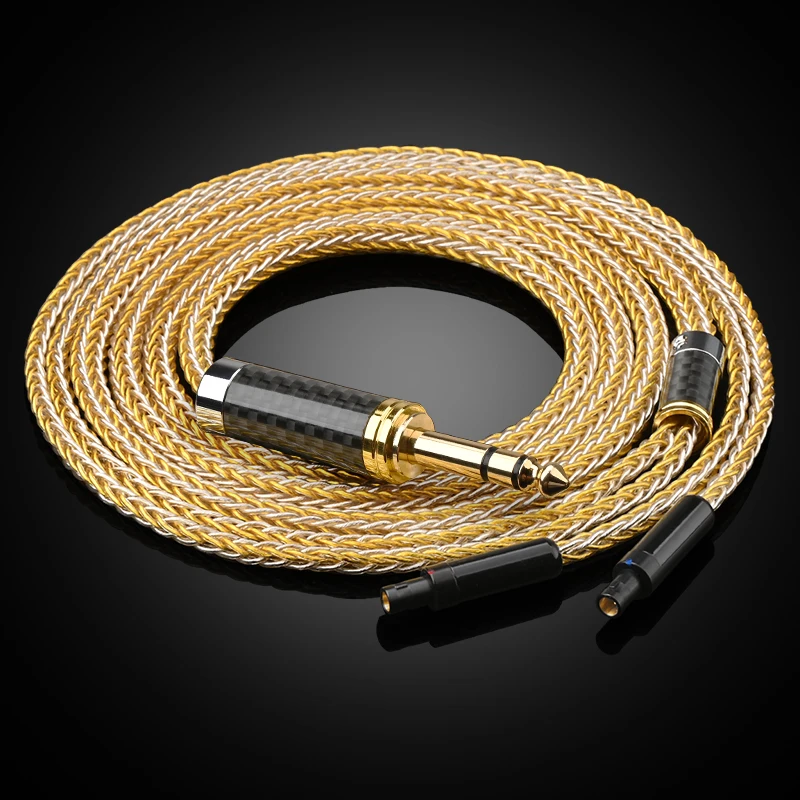 ATAUDIO HiFi-Kopfhörerkabel, 16 Teile, 7N OCC Core HD800 Kopfhörerkabel für HD580 HD650 HD80 6