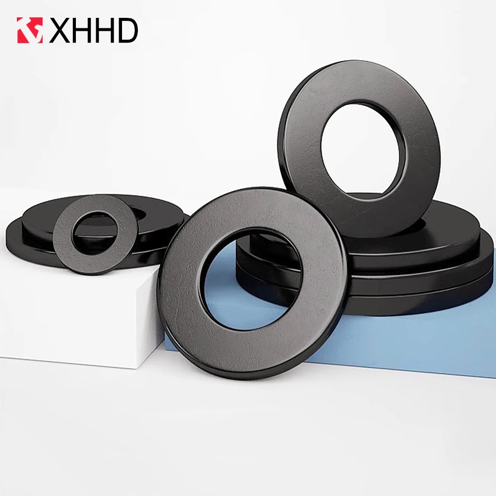 4-200pcs Black Flat Washer M4 M5 M6 M8 M10 M12 M14 M16 M18 M20 M22 M24 Grade 8.8 Steel Carbon Steel Plain Washers Gaskets