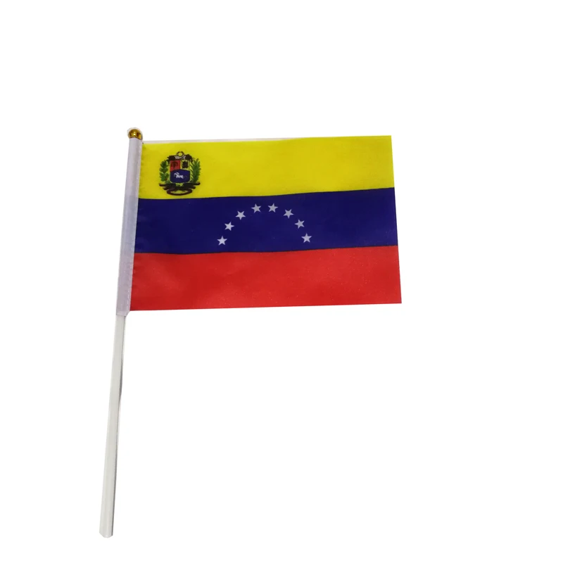 10 Pcs/lot Venezuela Hand Waving Flags 14x21cm Venezuela Flag Wholesale 10 Pcs per Lot