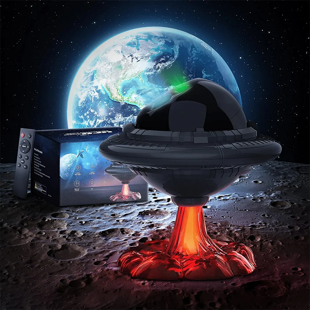 UFO Galaxy Projector, Star Projector Night Light with Remote Control, Adjustable Angle for Bedroom, Kids Room Decor