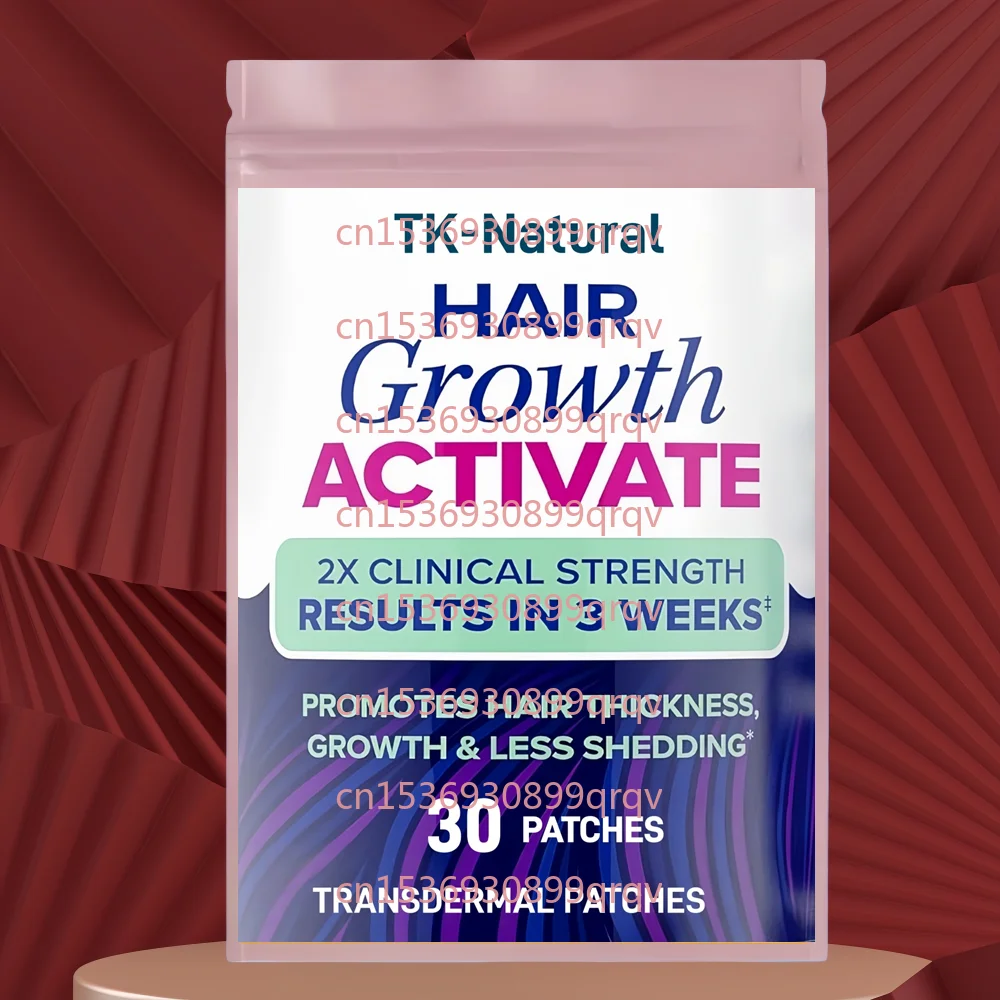 30 Patches Hair Growth Transdermal Patches With Saw Palmetto Reduce Shedding & Support Hair Loss for Men & Women