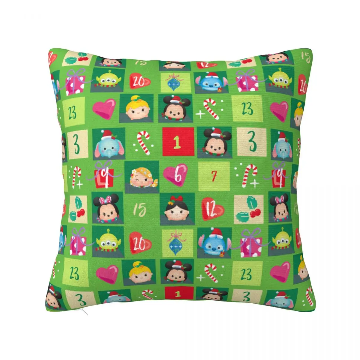 Minnie Mickey Mouse Christmas Pillowcase Double-sided Printing Polyester Cushion Cover Decor Pillow Case Cover Home Zipper 18''