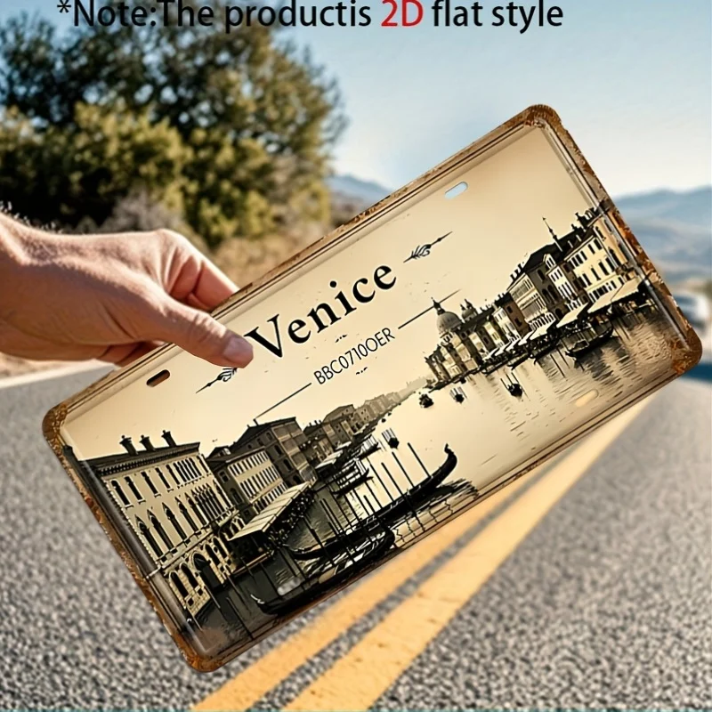 2D Flat, [JIT]2D Flat- Two-Dimensional Flat Designs Meant Solely for Decoration, Featuring Vintage Venetian Name Plaques And Orn