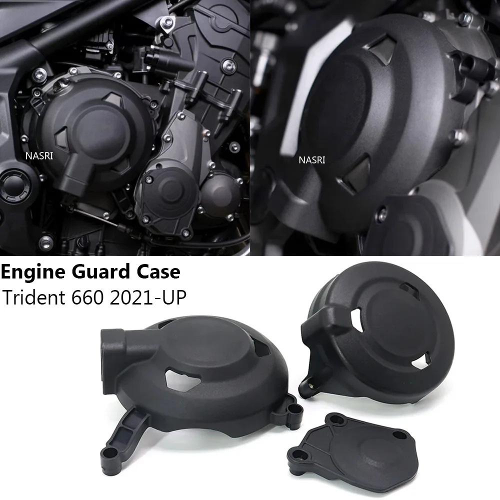 

For Trident 660 2021 2022 2023 Black Motorcycles Accessories Engine Guard Protection Case Protectors Cover Kits Trident660