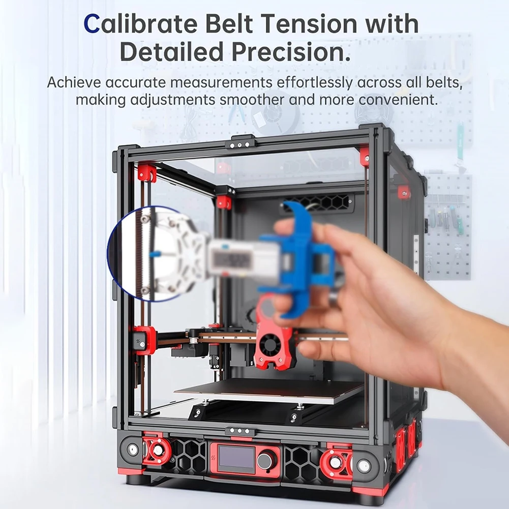 Efficient Belt Tension Gauge Tailored for 3D Printers Provides Accurate Readings and Real Time Adjustments During Use