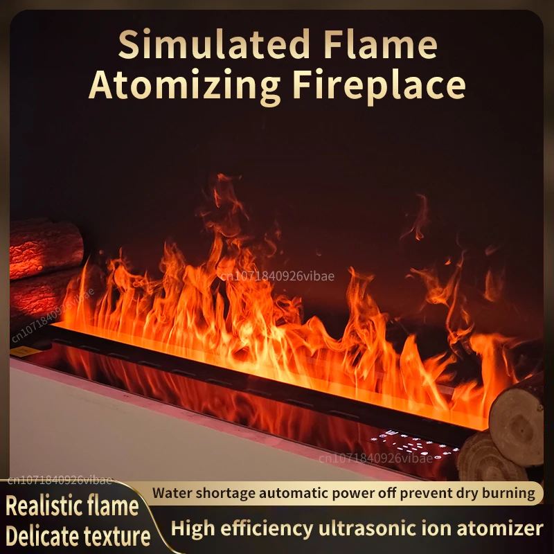 Smart 3D Atomized Fireplace LED Steam Flame Remote Control APP Simulated Water Vapor Fireplace Living Room TV Wall Home Decor