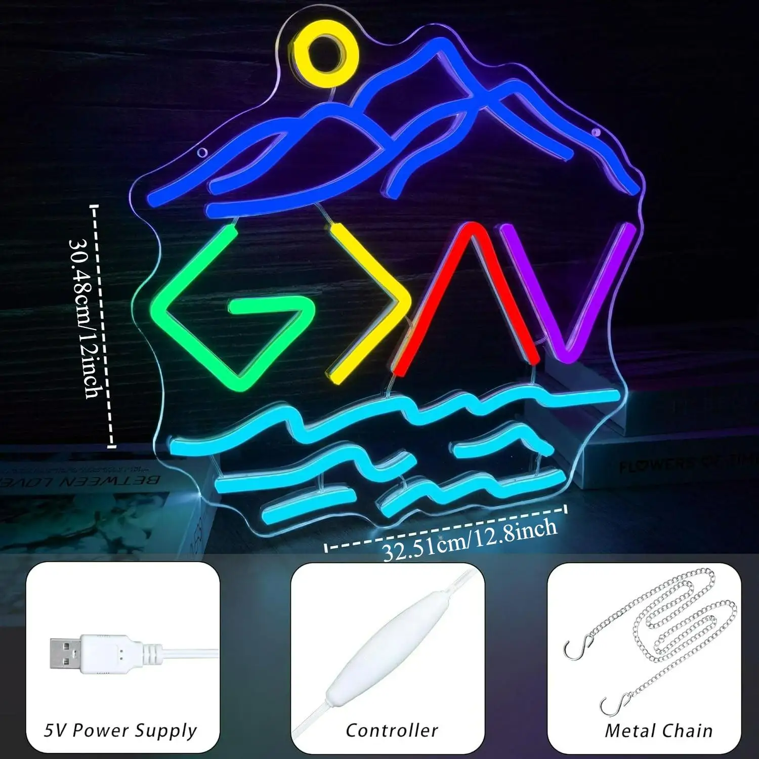 God is Greater Than The Highs and Lows Neon Sign LED Light for Wall Decor USB Powered Christian Themed Home Art Decoration Gifts view 5