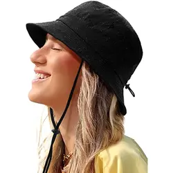 Waterproof Bucket Hat for Women Men Rain Hat UPF 50+ Wide Brim Boonie Sun Hat Foldable Summer Floppy Beach Fishing Safari Hat