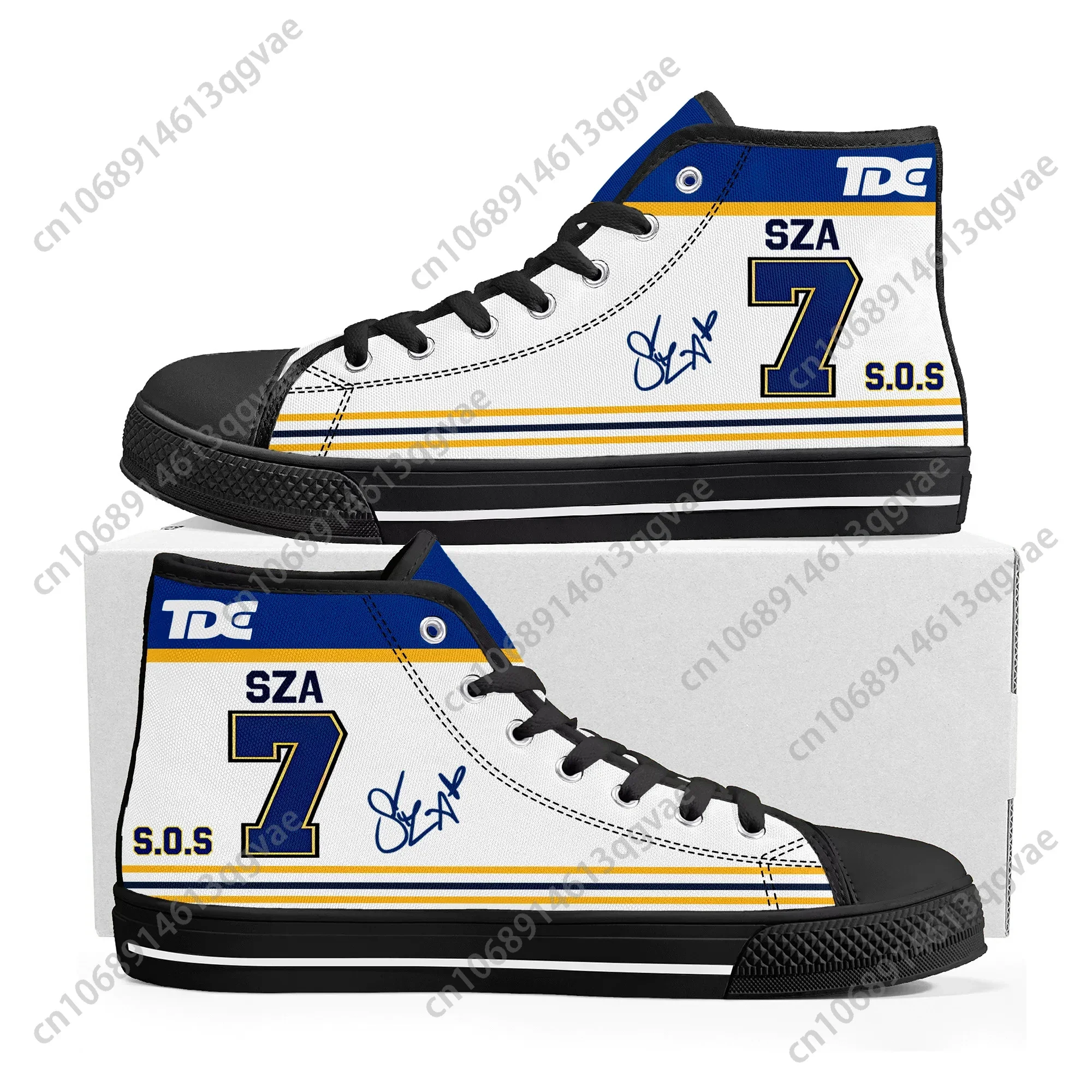 Sza Music American Singer Kill Bill High Top High Quality Sneakers Mens Womens Teenager Canvas Sneaker Custom Made Couple Shoes