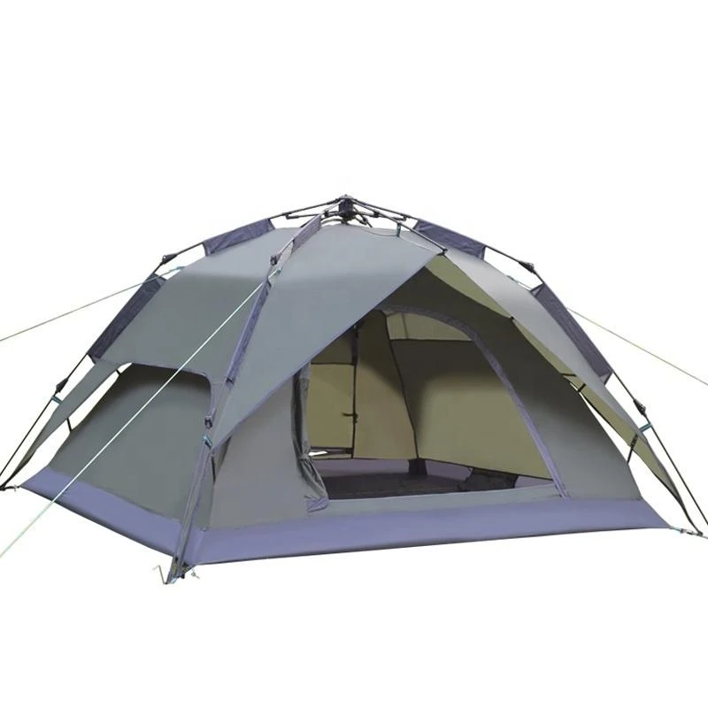 For Camping Tent For 3-4 Person Instant Pop-Up Automatic Quick Setup Dome Tents Waterproof For Family Hiking Beach Tent