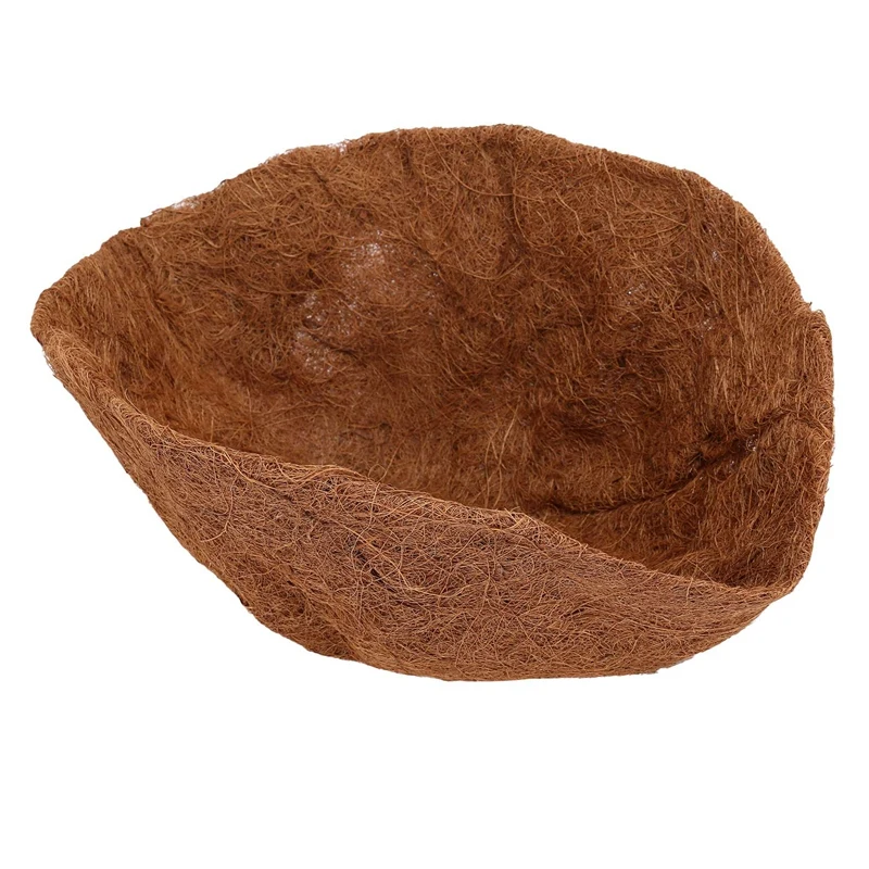 

14 Inch Liner for , 2PCS Round Replacement Plant Basket Liners Natural Fiber Liner for Hanging Basket-A21I