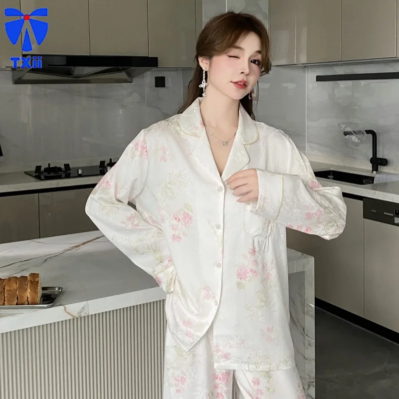 [Wizard of Oz] Summer Thin Ice Silk Pajamas Women's High-grade Green Short-sleeved Trousers Three-piece Home Clothes