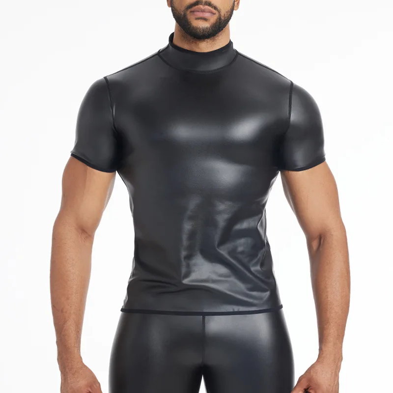 

Новая мужская кожаная куртка Slim Fit, повседневная, тонкая, из искусственной кожи, с длинными рукавами, спортивная одежда из смесовой ткани с полиэстером