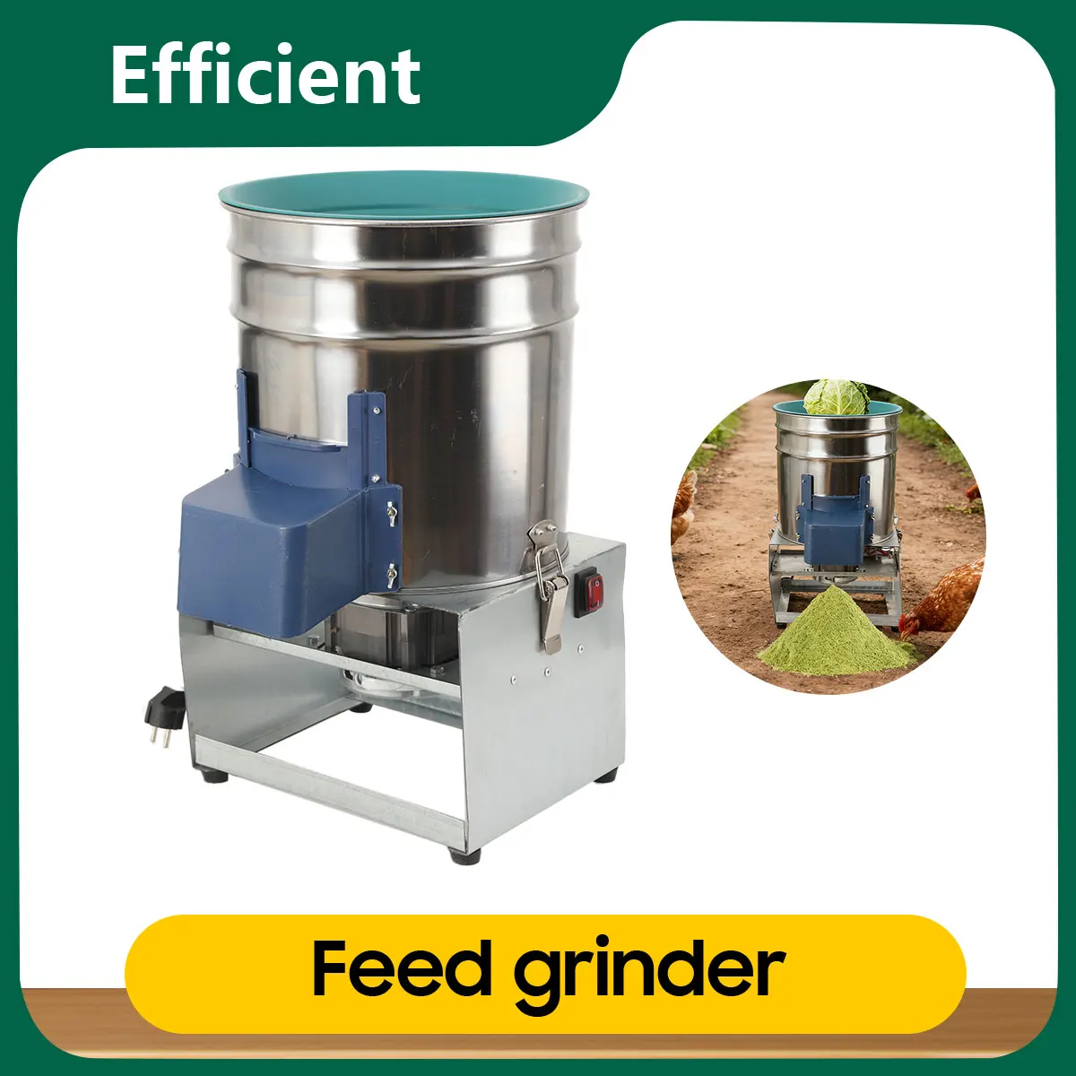 Image of 550W Edelstahl-Gemüsezerkleinerer 220V Multifunktionaler Schredder zur Fütterung von Hühnern Gemüseschneidegerät