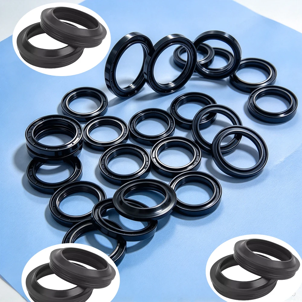 4/8/16/24/32/40pc 38x50x12 38*50*12 Front Fork Oil Seal & Dust Cover For Kawasaki KX250 KX500 GPX600 GPX600R KX 250 500 GPX 600