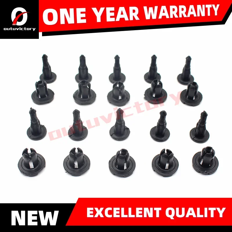 10Pcs Auto Bumper Fastener 9mm Hole Rivet Retainer Push Cover Fender Car Door Trim Panel Clip MR200300 For Mitsubishi Honda