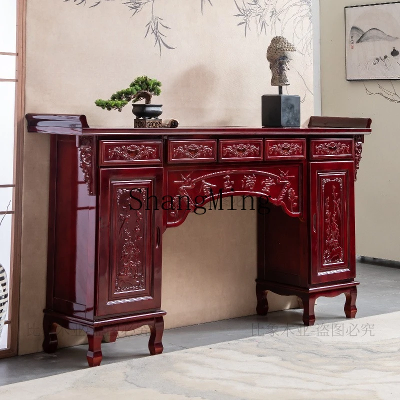 

FG incense case Buddhist table for household e****mical solid wood modern style Buddhist shrine altar cabinet