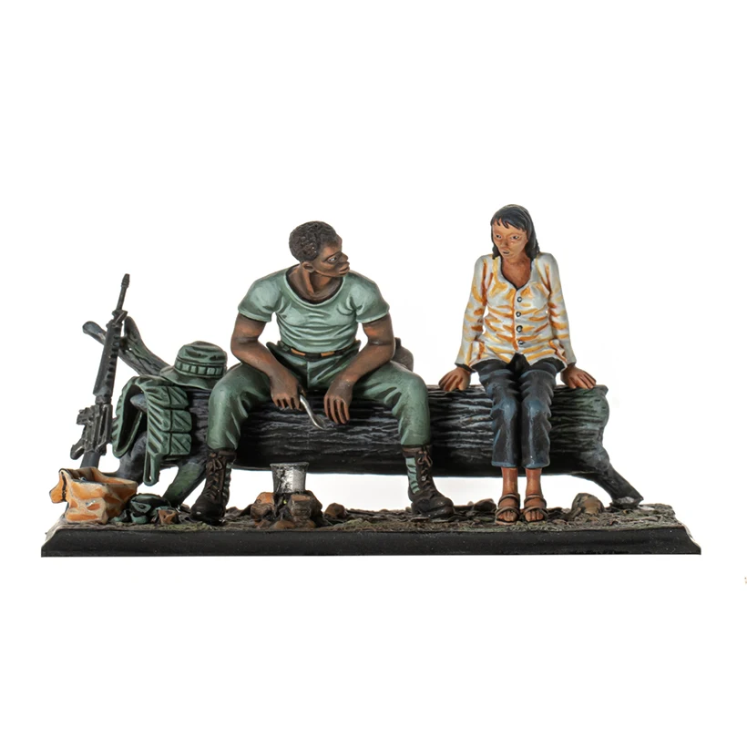 Unassambled  1/32 The Jungle Meal (Vietnam 1970) soldier  Resin figure miniature model kits Unpainted