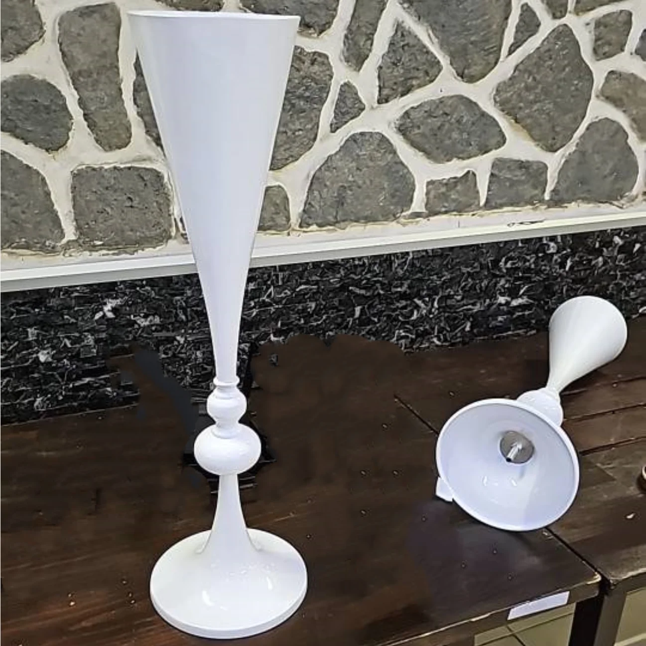 10pcs)white metal Wedding Road Lead T Flower Stand Centerpiece Event Party Wedding Decoration Supplies