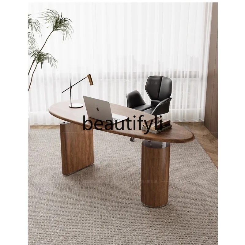 

Creative water drop desk household oval computer desk living room workbench desk