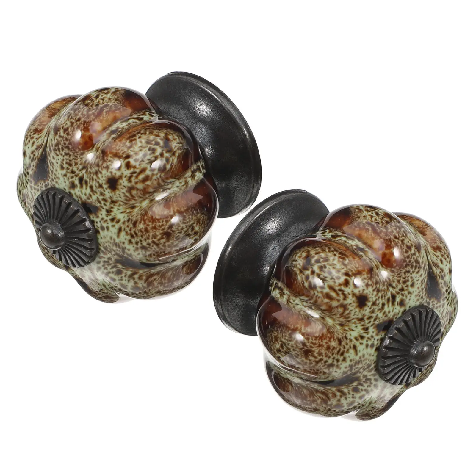 

2 шт. керамические ручки для шкафа, кухонные ручки с леопардовым принтом, цветная глазурь, ящик с одним отверстием, шкаф, мебельная фурнитура