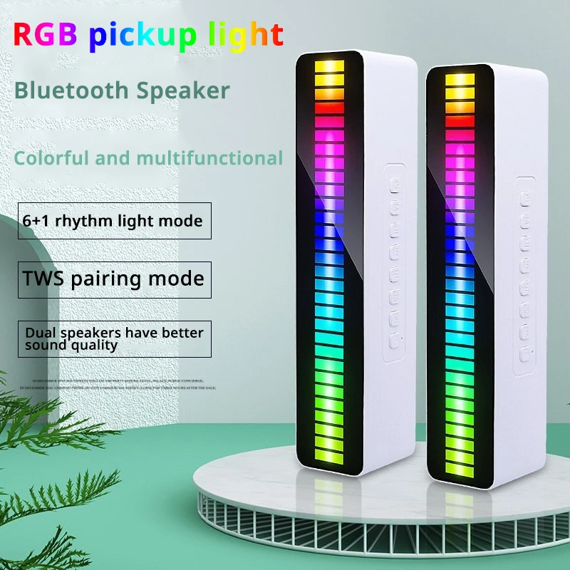 

Bluetooth Multifunctional Small Speaker Colorful RGB Rhythm Atmosphere Light Plug-in Audio Computer Desktop Subwoofer Speaker