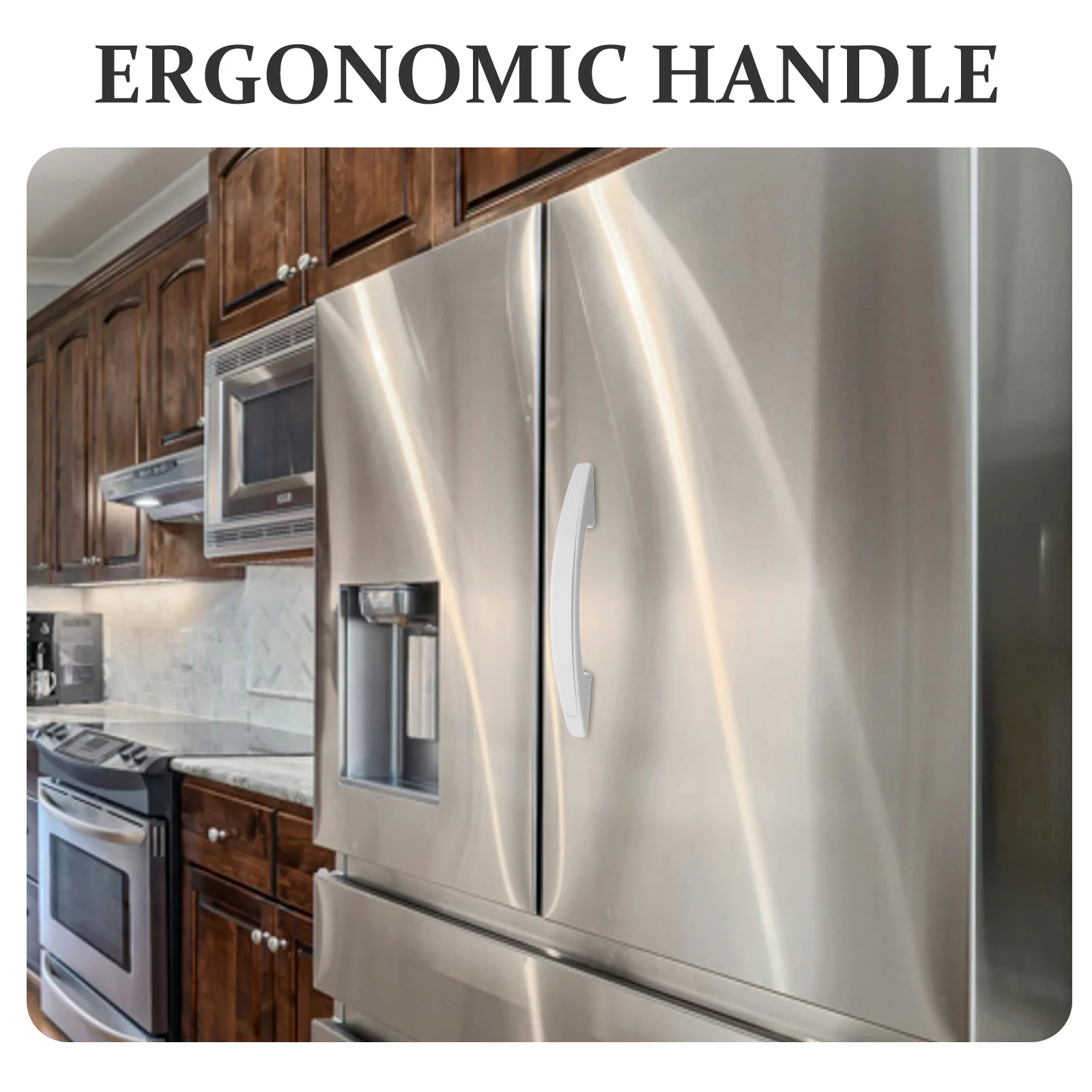 

2Pcs Refrigerator Door Handle Replacement Freezer Door Pull Strong Plastic Anti-Slip Handle for Commercial Refrigerator Hardware