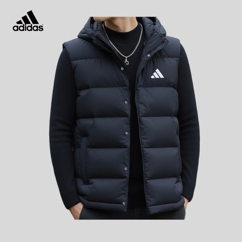 Adidas HELIONIC Men's Sleeveless Hooded Warm Down Vest KH3995