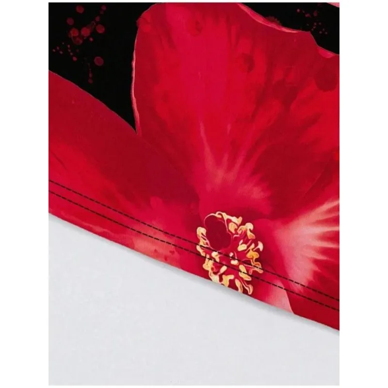 เสื้อกล้ามพิมพ์ลายสีสันสดใสสำหรับผู้หญิงไซส์ใหญ่ เสื้อแขนกุดลำลองทรงหลวม เสื้อกล้ามคอเหลี่ยมลำลองสำหรับผู้หญิง