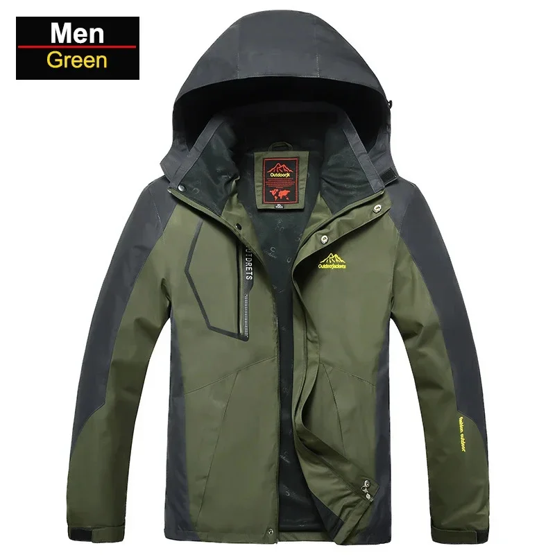 

Men Women Waterproof Hiking Jacket Large Size Windproof Windbreaker Camping Hunting Running Trekking Fishing Coat Outdoor