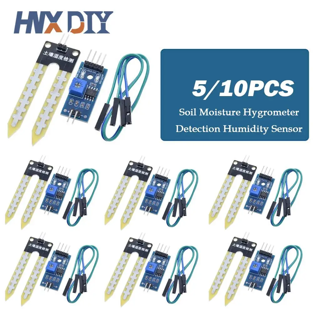 5/10 sztuk higrometr wilgotności gleby wykrywanie moduł czujnika wilgotności dla arduino płytka rozwojowa DIY Robot inteligentny samochód