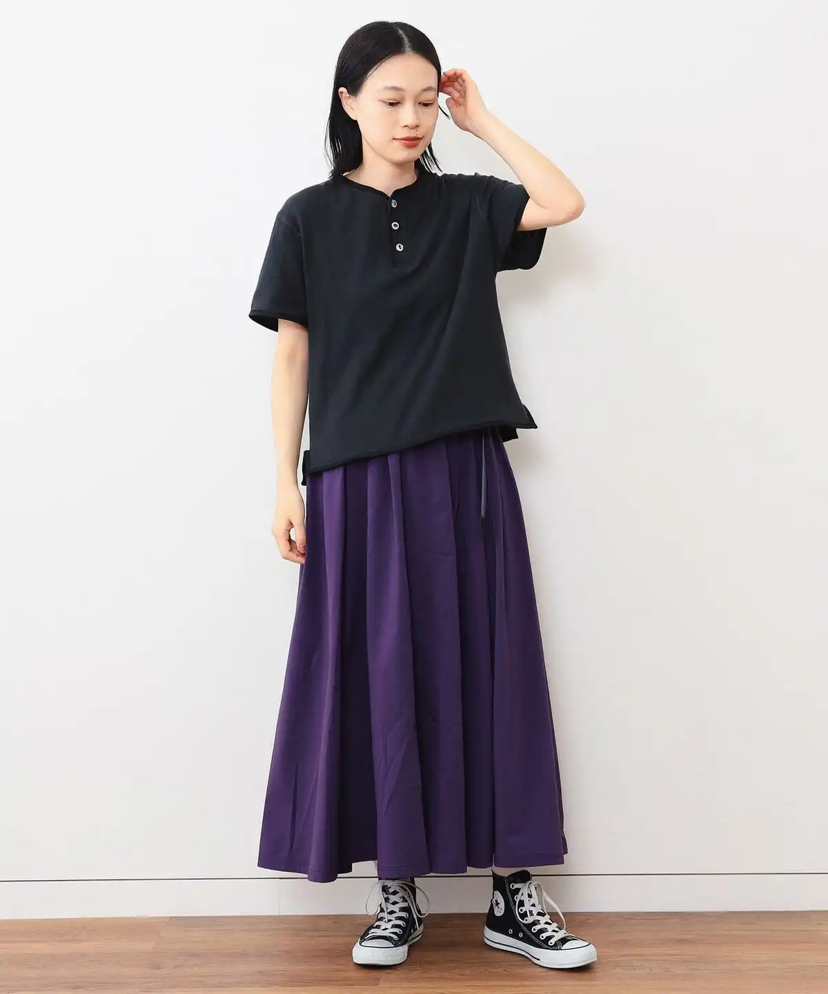 

Юбка с высокой талией, повседневная, универсальная, для весенне-летнего сезона, коллаборация с BOY, дышащая, приятная для кожи, цветная