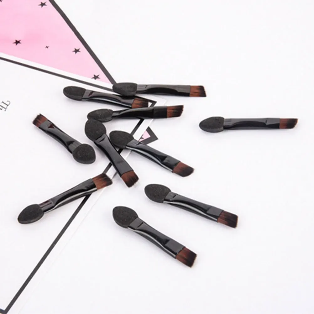 

50pcs Eyebrow Brush Lip Set Compact Eye Shadow Brushes Dual Sided Sponge Tipped Makeup Tools Soft Foam Blending