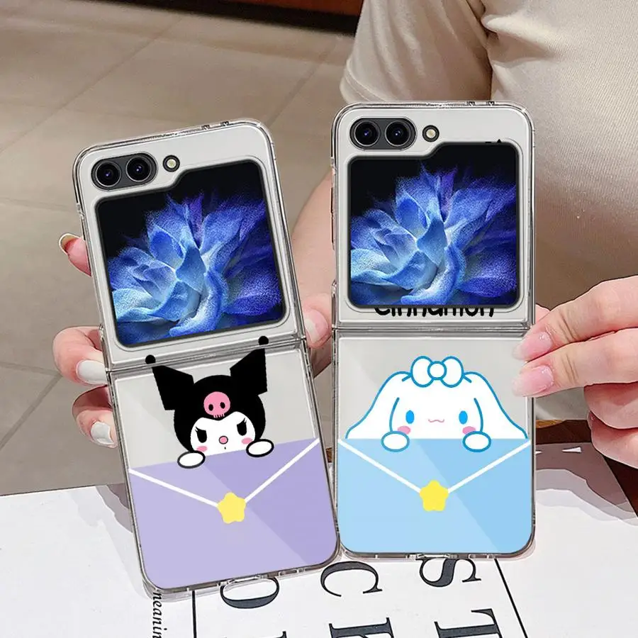 حافظة لهاتف سامسونج جالاكسي ZFlip6 ZFlip4 ZFlip3 Z Flip 7 6 5 4 3 ZFlip5 ZFlip7 Sanrio Melody Pochacco #1