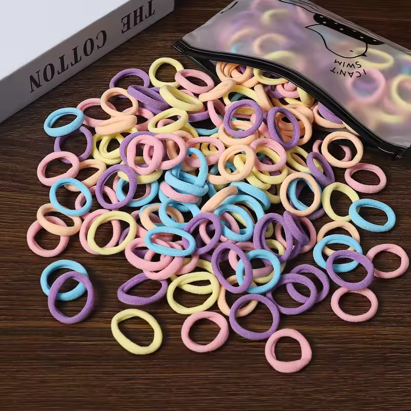 50/100Pcs Hair Bands for Children Colorful Nylon Scrunchie Hair Ties Rubber Band Kids Elastic Hair Leagues Girl Hair Accessories - Image 28