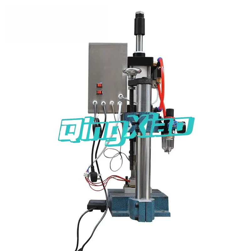 Pneumatic Heat Press Machine 300KG Single Column Adjustable Force 110V 220V Automatic Punching Equipment With Precise Controller