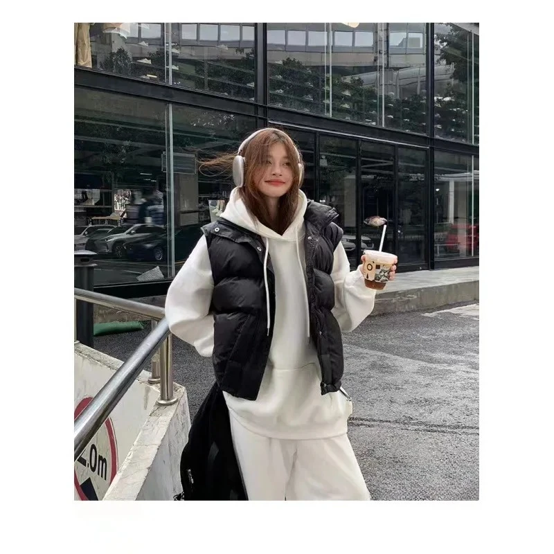 الخريف الشتاء أزياء حجم صغير سستة إغلاق بلون تخفيف نمط سترة أسفل القطن سترة المرأة ملابس خارجية فضفاضة #2