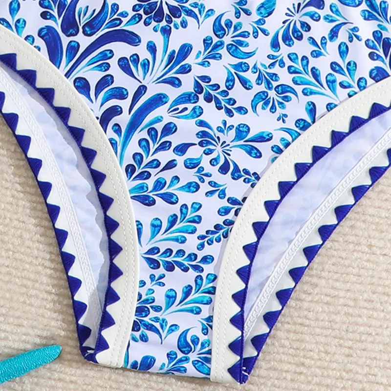 Costume da bagno per bambini in due pezzi Costumi da bagno per bambini 8-12 anni Costume da bagno per adolescenti Abbigliamento da spiaggia blu per ragazze