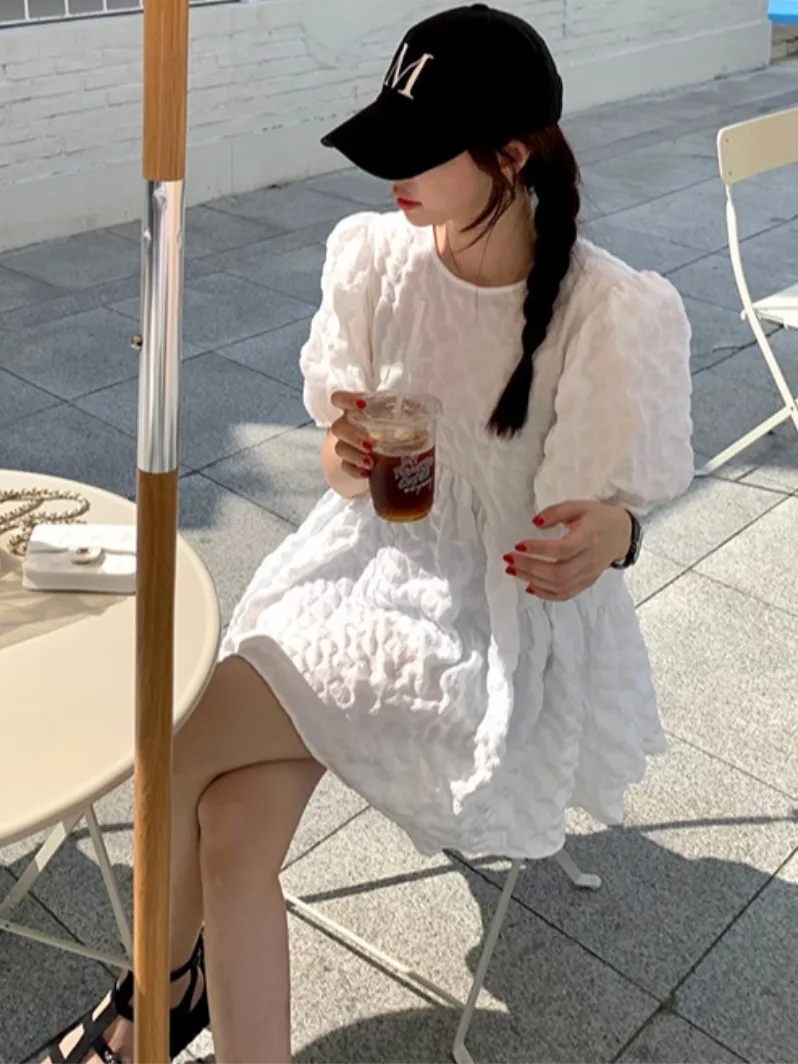 

Летняя женская юбка ort Sve Dr, милая цветная круглая свободная кукольная юбка Ne с текстурой, модная вязаная юбка китайского производства...