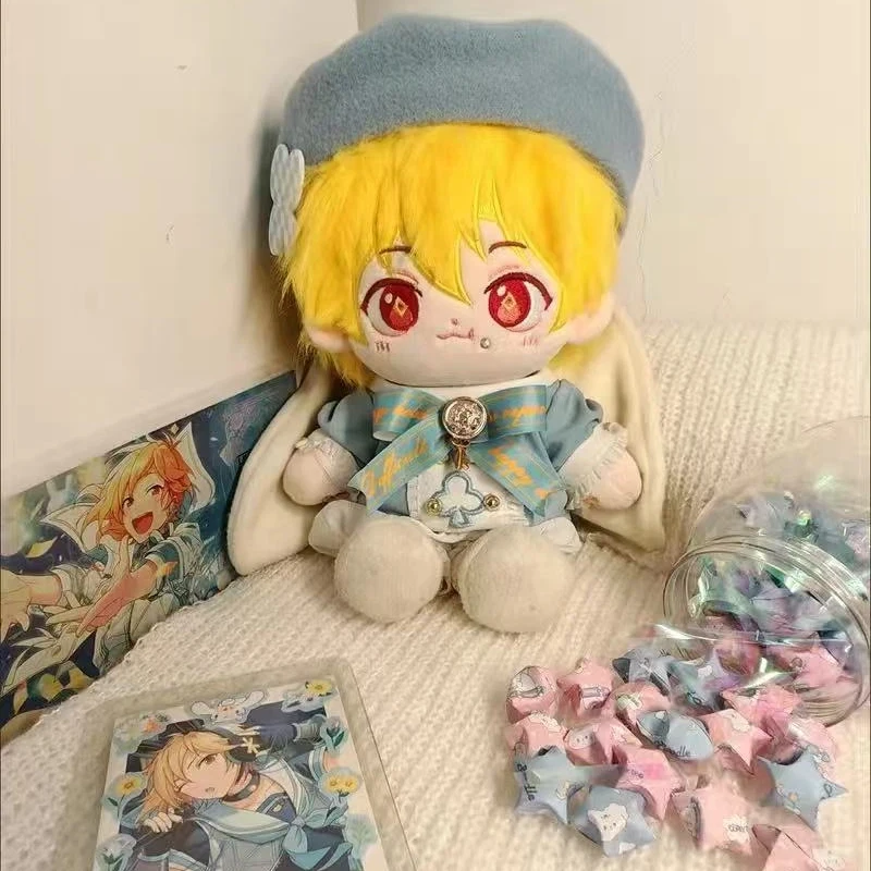20CM Anime Ensemble Stars Nito Nazuna Stuffed Plushie Toys for Kids Dress Up Figures Plushies Doll Body Kawaii Cosplay Xmas Gift