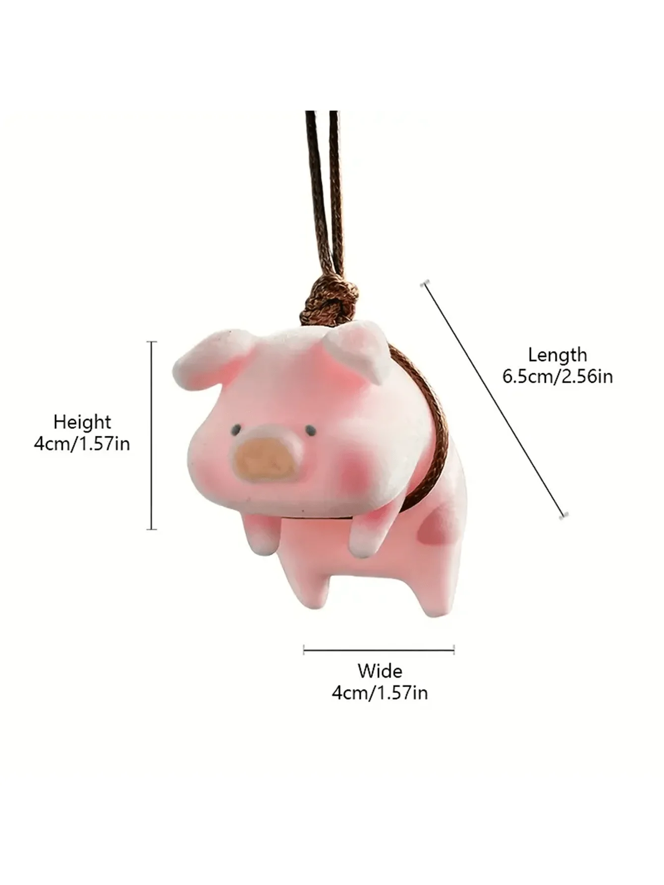 1Pc Cute Pink Pig Car Hanging Ornament – Perfect for Car Interior Decoration, Adding Whimsy and Fun to Your Vehicle.
