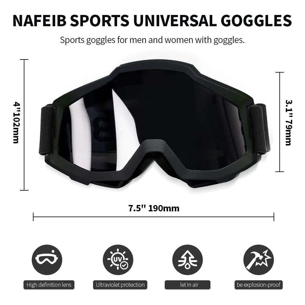 Motorcycle Glasses Goggles Motocross Goggles Helmet MX Moto Dirt Bike ATV Ski Outdoor Sports Glass Scooter Googles Mask Cycling