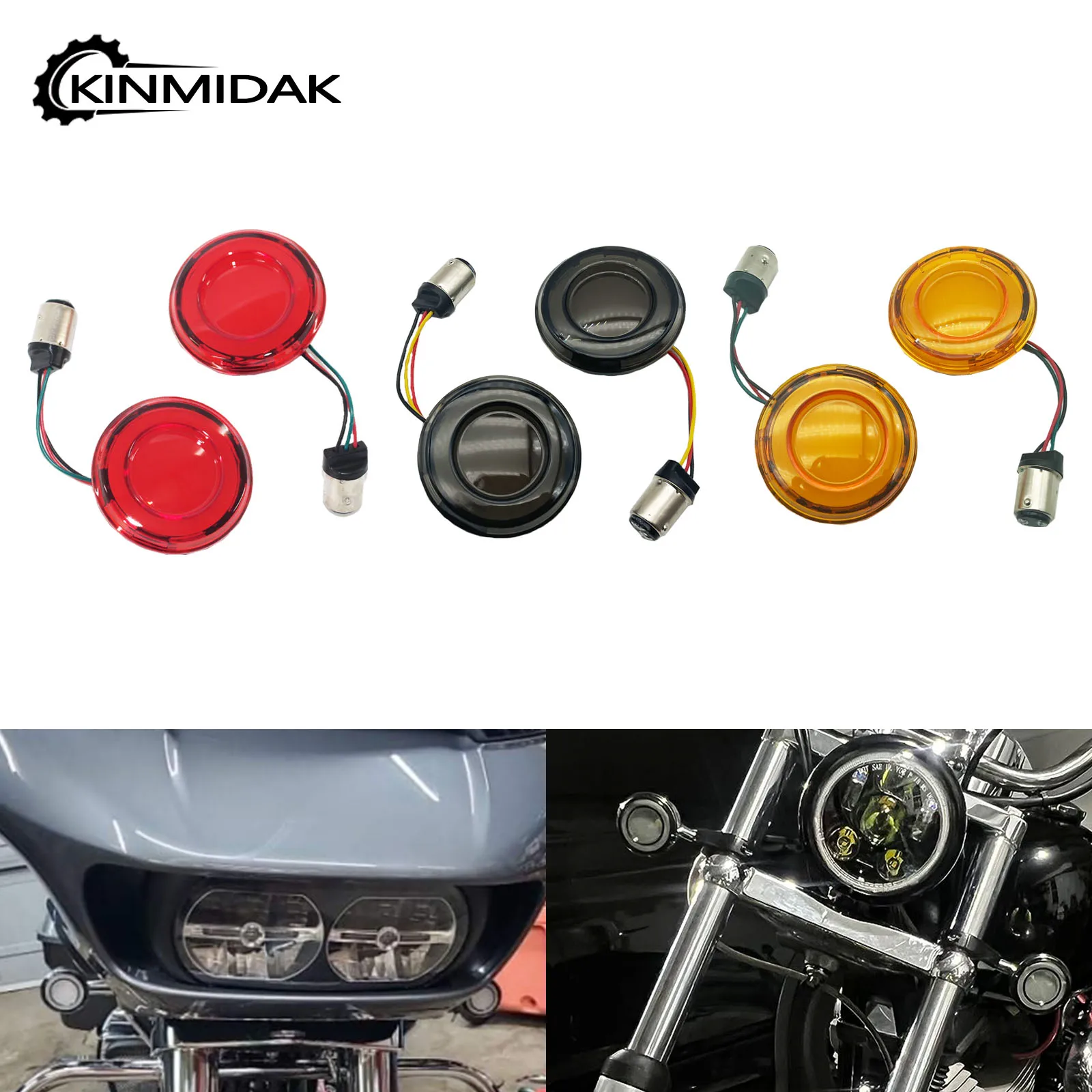 

Motorcycle 1157 Bullet Style LED Front Turn Signal Light For Harley Touring Electra Glide Sportster 883 1200 48 72 Dyna Softail