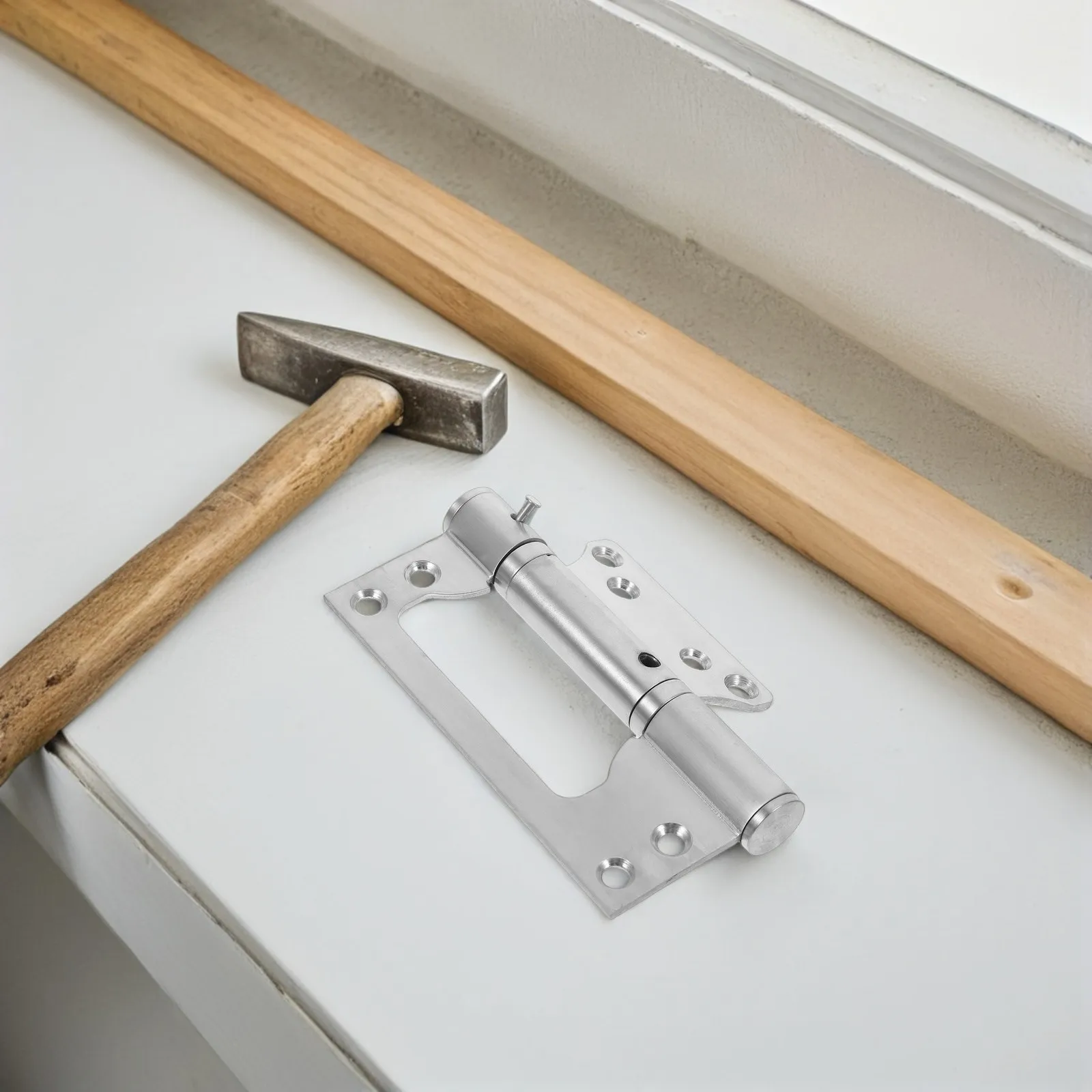 

2Pcs Stainless Steel Hydraulic Door Closer Hinge Invisible Self Closing for Wood Doors Silent Smooth Operation Heavy Duty Hidden